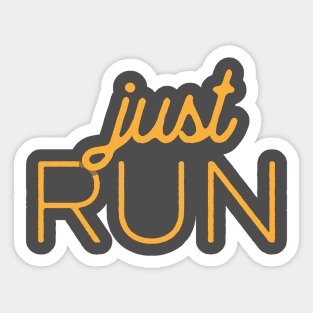 Just Run Runners Graphic Sticker